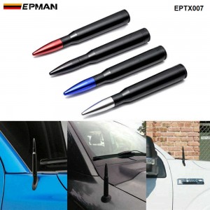EPMAN Universal Anti-Theft Gunmetal Tip 50 Caliber Bullet Stubby Antenna For Jeep Wrangler EPTX007