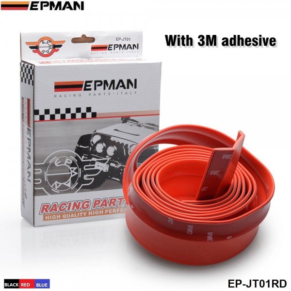 EPMAN 2.5M Car Front Bumper Lip Splitter Body Kit Spoiler Skirt Valance Chin For Lexus (Black/Red/Blue) EP-JT01