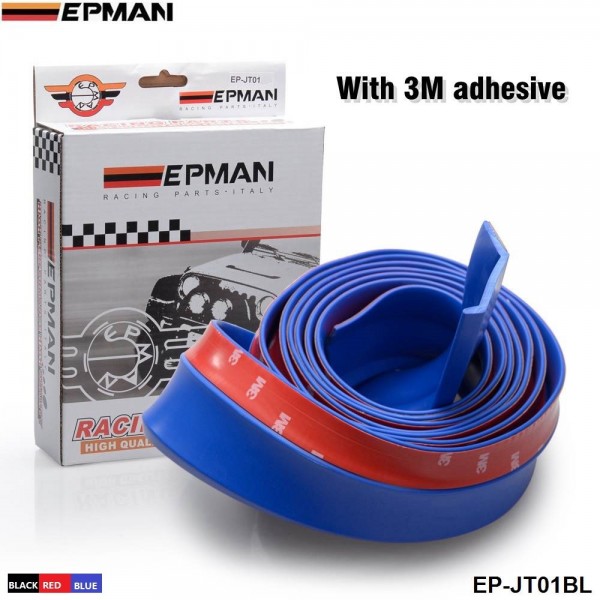 EPMAN 2.5M Car Front Bumper Lip Splitter Body Kit Spoiler Skirt Valance Chin For Lexus (Black/Red/Blue) EP-JT01
