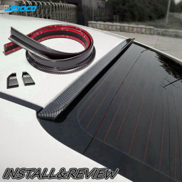 ADDCO Black 4.9ft(150cm/1.5m) 45MM Car Body Trunk Rear Roof Lip Spoiler Wing Trim Mould Sticker ADJT2299 ADDCO Black 4.9ft(150cm/1.5m) 45MM Car Body Trunk Rear Roof Lip Spoiler Wing Trim Mould Sticker ADJT2299