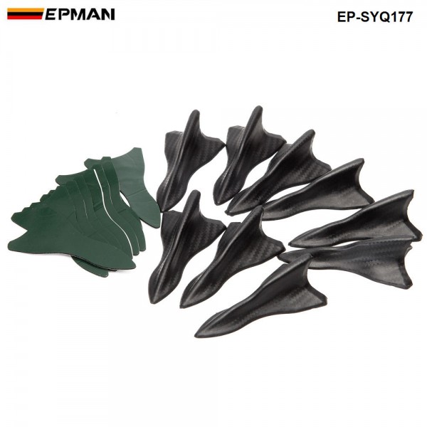 EPMAN -10PCS/Pack Bumper Canard Fin Diffuser windshield Roof Spoiler Vortex Generator for BMW EP-SYQ177