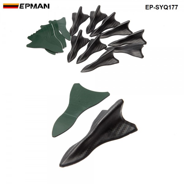 EPMAN -10PCS/Pack Bumper Canard Fin Diffuser windshield Roof Spoiler Vortex Generator for BMW EP-SYQ177