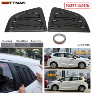 EPMAN 20SETS/CARTON For Honda Fit 15-18 Hatchback Rear Quarter Window Louvers Spoiler Panel Decoration Bonnet Vent Sticker EP-TFBFIT15-20T