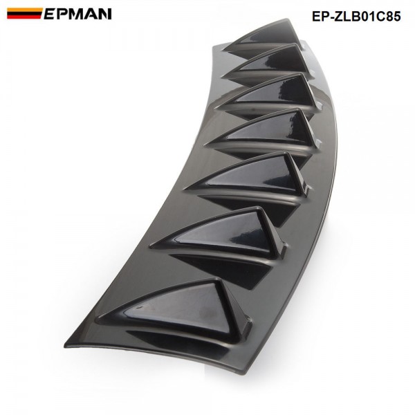 EPMAN - 20PCS/LOT Shark Fin 7 Wing Lip Diffuser 33" x6" Rear Bumper Chassis ABS Universal Black/Carbon Color EP-ZLB01C85-20T 