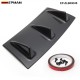 EPMAN - 50PCS/LOT Shark Fin 3 Wing Lip Diffuser14" Rear Bumper Chassis Black/Carbon Color ABS Universal EP-ZLB03D35-50T