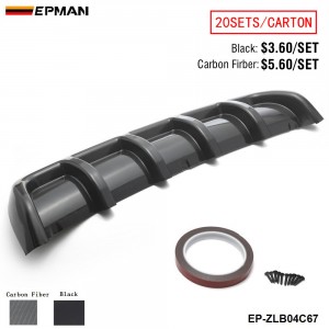 EPMAN - Car Rear Bumper Body Kit Shark Chin Spoiler Diffuser Trim Cover Universal EP-ZLB04C67