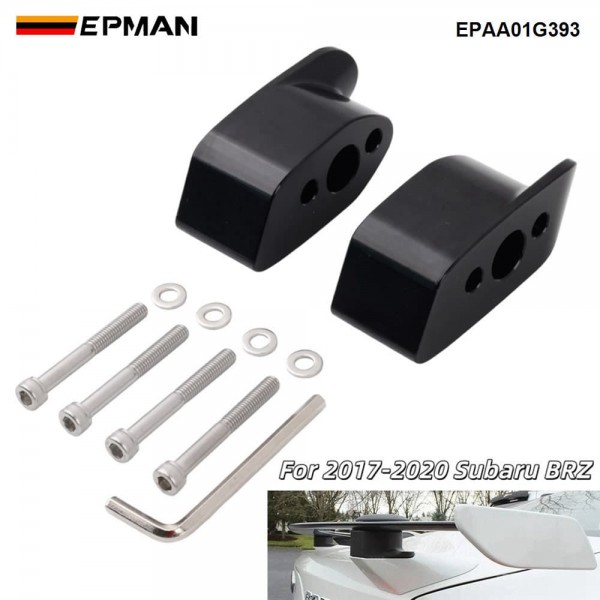 EPMAN Wing Riser Kit For 2017-2020 Subaru BRZ | Billet 6061 Aluminum Rear Spoiler Risers | Aggressive OEM Wing Lift EPAA01G393
