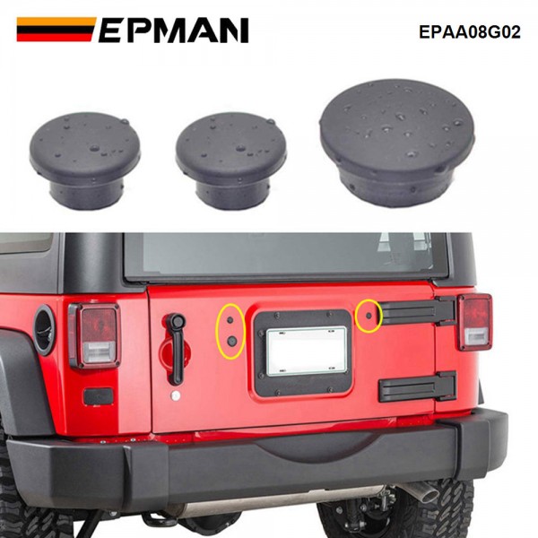 EPMAN 3PCS Wrangler Tailgate Plugs,Rubber Plugs Wrangler Suitable for Production After 2007 EPAA08G02 EPMAN 3PCS Wrangler Tailgate Plugs,Rubber Plugs Wrangler Suitable for Production After 2007 EPAA08G02