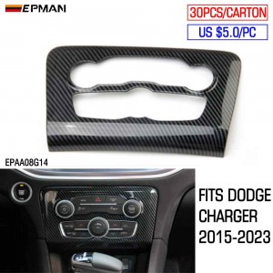 TANSKY 30PCS/CARTON Carbon Fiber Central Control Air Conditioning A/C Panel Cover tirm for Dodge Charger 2015+ EPAA08G14