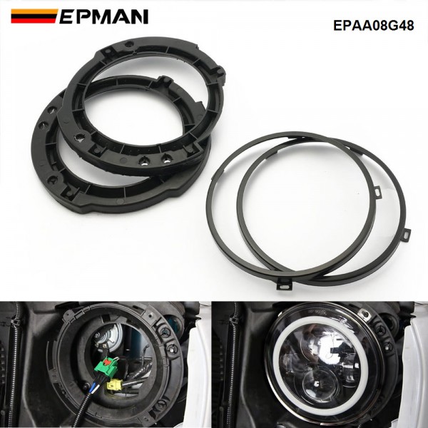 EPMAN 10SETS/CARTON 7" Headlight Mount Bracket Ring Kit For 2007-2018 Jeep Wrangler JK Bracket Ring Head Light Base Kit Accessories EPAA08G48-10T EPMAN 10SETS/CARTON 7" Headlight Mount Bracket Ring Kit For 2007-2018 Jeep Wrangler JK Bracket Ring Head Light Base Kit Accessories EPAA08G48-10T