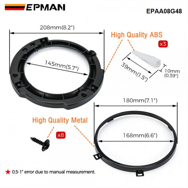 EPMAN 10SETS/CARTON 7" Headlight Mount Bracket Ring Kit For 2007-2018 Jeep Wrangler JK Bracket Ring Head Light Base Kit Accessories EPAA08G48-10T EPMAN 10SETS/CARTON 7" Headlight Mount Bracket Ring Kit For 2007-2018 Jeep Wrangler JK Bracket Ring Head Light Base Kit Accessories EPAA08G48-10T