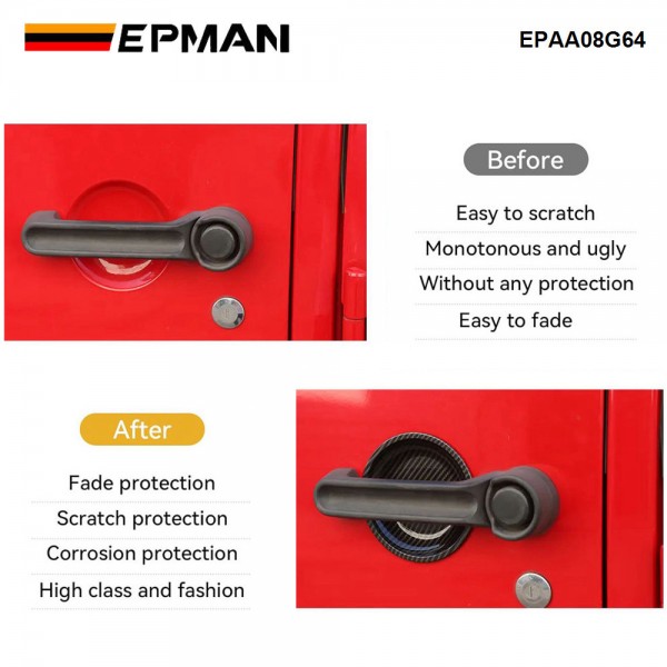 EPMAN 20SETS/CARTON 5PCS/SET Exterior Door Handle Bowl Trim ABS For 2007-2018 Jeep Wrangler JK JKU/ 2008-2012 Jeep Liberty / 2007-2011 Dodge Nitro EPAA08G64-20T EPMAN 20SETS/CARTON 5PCS/SET Exterior Door Handle Bowl Trim ABS For 2007-2018 Jeep Wrangler JK JKU/ 2008-2012 Jeep Liberty / 2007-2011 Dodge Nitro EPAA08G64-20T