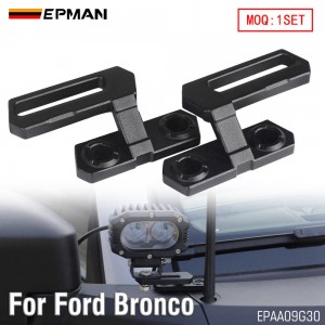 EPMAN Dual A-Pillar Light Mount Off-Road Ditch Lights Mounting Brackets For Ford Bronco Accessories 2/4 Door 2021-2025 (1 Pair) EPAA09G30