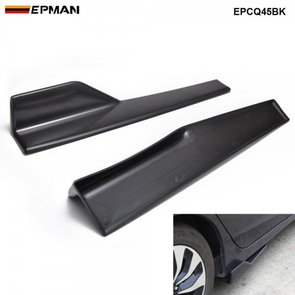 EPMAN -1Pair  Car Side Skirt Rocker Splitters Winglet Wings Canard Diffuser Spoiler Kits EPCQ45BK