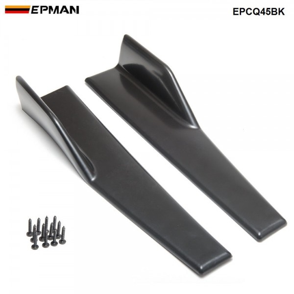 EPMAN -1Pair  Car Side Skirt Rocker Splitters Winglet Wings Canard Diffuser Spoiler Kits EPCQ45BK