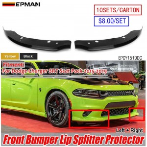 EPMAN 10SETS/CARTON Front Bumper Lip Splitter Protector Trim For Dodge Charger SRT Scat Pack 2015-2019 EPCY1519DC-10T