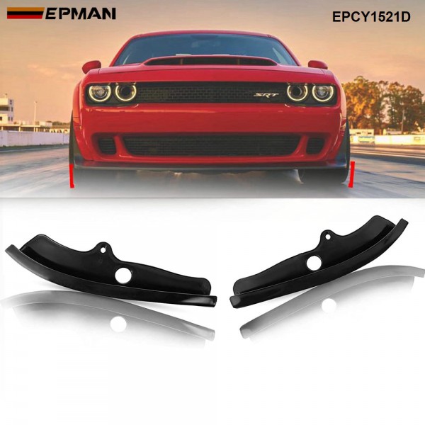 EPMAN 20SETS/CARTON Front Lip Splitter Covers Protector For Dodge Challenger SRT Scat 15-20 EPCY1520-20T
