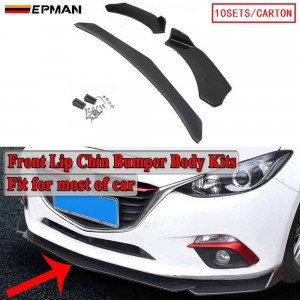 EPMAN 10SETS/CARTON Universal Car Front Bumper Lip Splitter Fins Body Spoiler Chin For BMW For Honda For VW For Audi For Benz For Ford For Kia EPCY993BK-10T/EPCY994TW-10T