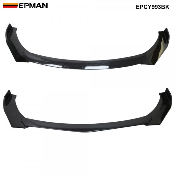 EPMAN 10SETS/CARTON 3pcs Universal Car Protector Front Lip Bumper Splitter Diffuser Fins Body Spoiler Kits For Ford For Benz For BMW For Honda