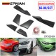 EPMAN 50SETS/CARTON Universal Black Car Front Bumper Lip Splitter Fins Body Canards Diffuser Spoiler For BMW EPFD004BK-50T