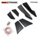 EPMAN 50SETS/CARTON Universal Black Car Front Bumper Lip Splitter Fins Body Canards Diffuser Spoiler For BMW EPFD004BK-50T