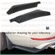 EPMAN -1Pair Black Universal Car Rear Bumper Lip Splitter Diffuser Chin Spoiler Canard Deflector EPHBJ01BK