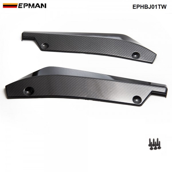 EPMAN -1Pair Carbon Fiber Universal Car Rear Bumper Lip Splitter Diffuser Chin Spoiler Canard Deflector EPHBJ01TW EPMAN -1Pair Carbon Fiber Universal Car Rear Bumper Lip Splitter Diffuser Chin Spoiler Canard Deflector EPHBJ01TW