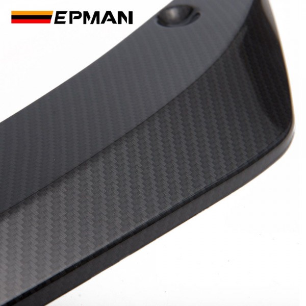 EPMAN -1Pair Carbon Fiber Universal Car Rear Bumper Lip Splitter Diffuser Chin Spoiler Canard Deflector EPHBJ01TW