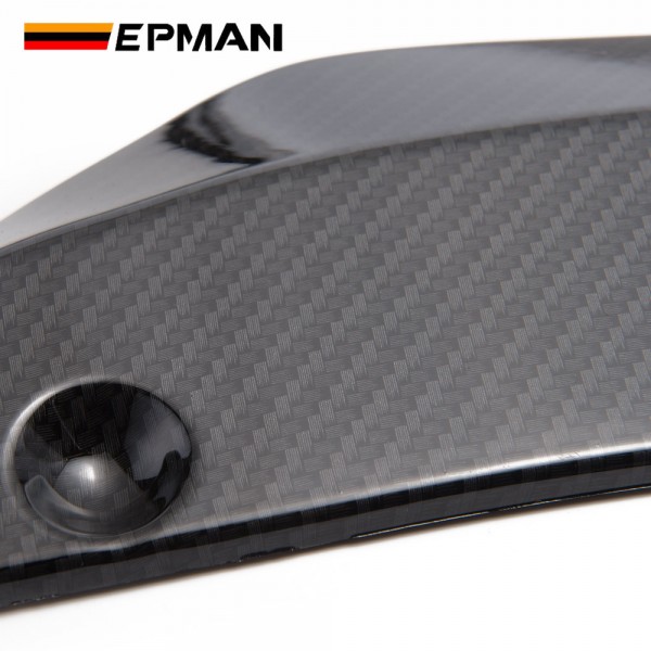 EPMAN -1Pair Carbon Fiber Universal Car Rear Bumper Lip Splitter Diffuser Chin Spoiler Canard Deflector EPHBJ01TW