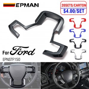 EPMAN 20SETS/CARTON Steering Wheel Trim Bezel Cover Trim Frame Decorative Interior Accessories for Ford F150 F250 F350 2015 2016 2017 Super Duty EPNSTF150-20T