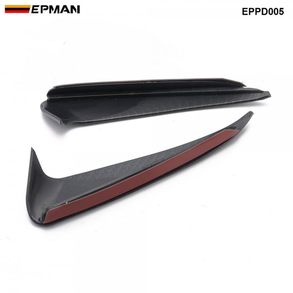 EPMAN 50SETS/CARTON Rear Bumper Lip Decoration Diffuser Splitter Fins Body Spoiler Canards Valence Chin Car Tuning Canard For W118 CLA35 CLA45 CLA180 CLA200 EPPD005-50T 