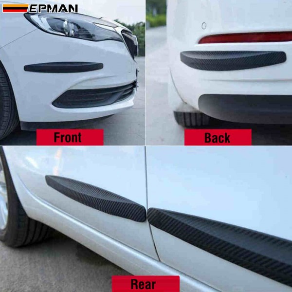 EPMAN 2PCS Car Bumper Protector Front Body Corner Lip Bumper Side Guard