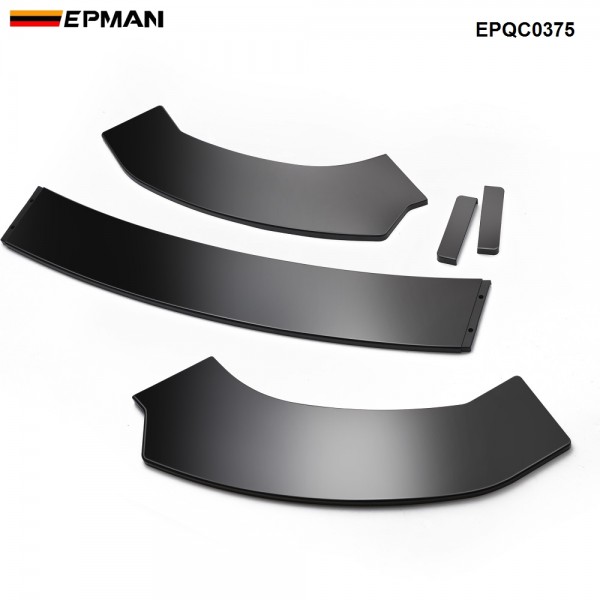 EPMAN 10SETS/CARTON Universal 3PCS Front Bumper Lip Flat Under Panel Splitter Plate Diffuser Wind Blade EPQC0375-10T 