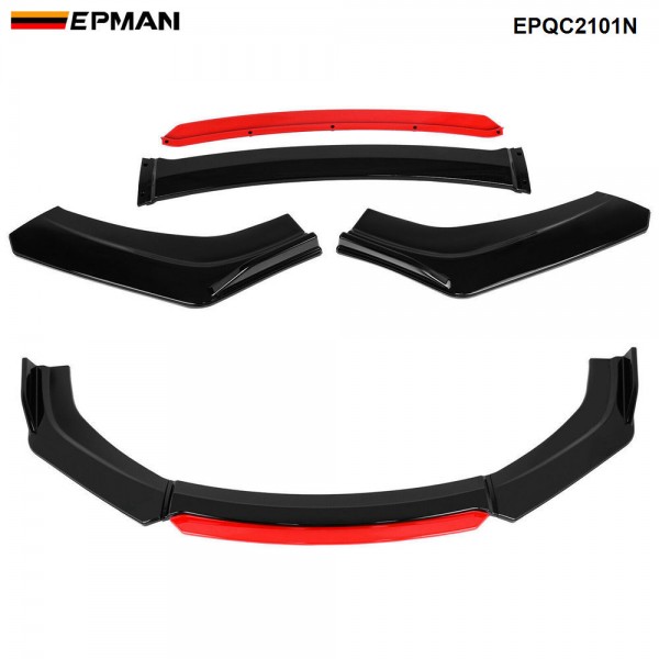 EPMAN - 10SETS/CARTON Universal Front Bumper Lip Flat Under Panel Splitter Spoiler Plate Diffuser EPQC2101N-10T