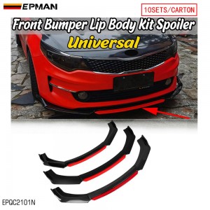 EPMAN - 10SETS/CARTON Universal Front Bumper Lip Flat Under Panel Splitter Spoiler Plate Diffuser EPQC2101N-10T