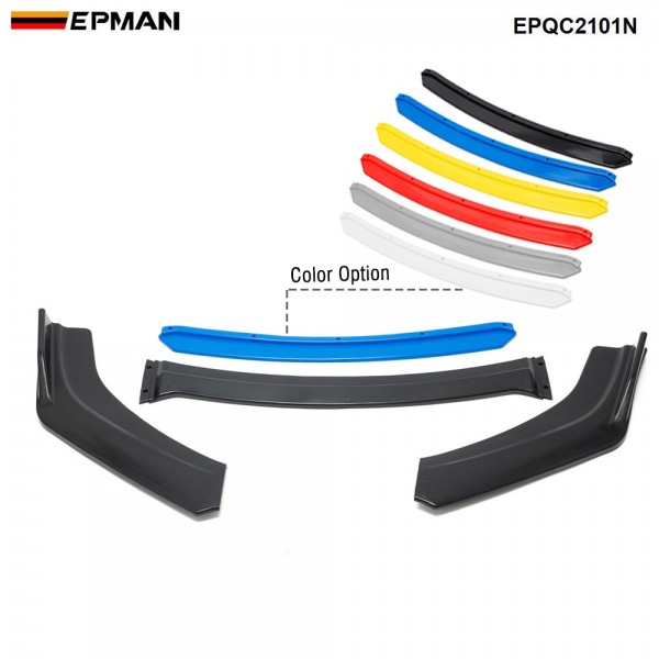 EPMAN - 10SETS/CARTON Universal Front Bumper Lip Flat Under Panel Splitter Spoiler Plate Diffuser EPQC2101N-10T EPMAN - 10SETS/CARTON Universal Front Bumper Lip Flat Under Panel Splitter Spoiler Plate Diffuser EPQC2101N-10T