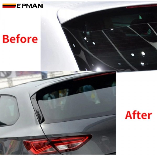 EPMAN 20SETS/CARTON Rear Side Roof Spoiler Window Side Wing Splitter For SEAT LEON 2013-2021 EPRSR1321-20T EPMAN 20SETS/CARTON Rear Side Roof Spoiler Window Side Wing Splitter For SEAT LEON 2013-2021 EPRSR1321-20T