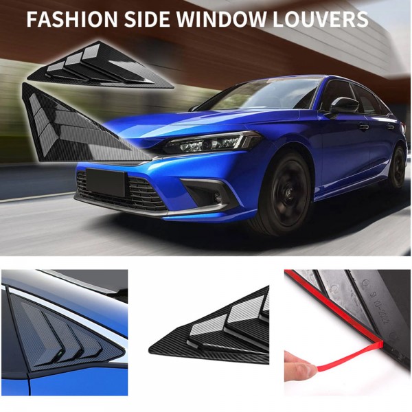 EPMAN 20SETS/CARTON Rear Quarter Side Window Scoop Louver Air Vent Cover Fit for Honda Civic 16-20 EPSY1620HD-20T