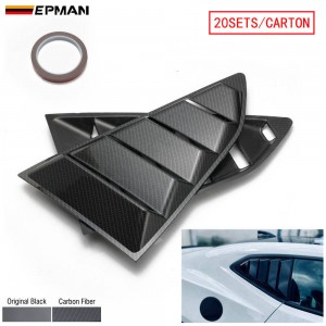 EPMAN 20SETS/CARTON 1 Pair Style ABS Rear Side Window Louver Quarter Window Panel Vent Scoop For Chevrolet Chevy Camaro 16-20 EPSY701BK-20T / EPSY703TW-20T