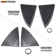 EPMAN 20SETS/CARTON Rear Quarter Window Louvers Spoiler Panel Carbon fibre ABS For Tesla Model 3 