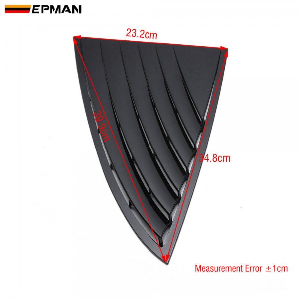 EPMAN 20SETS/CARTON Rear Quarter Window Louvers Spoiler Panel Carbon fibre ABS For Tesla Model 3 
