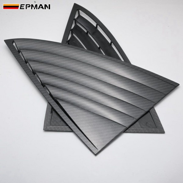 EPMAN 20SETS/CARTON Rear Quarter Window Louvers Spoiler Panel Carbon fibre ABS For Tesla Model 3 