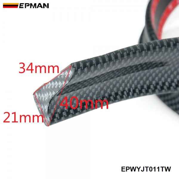 EPMAN 40SETS/CARTON Universal 1.5M*35MM Carbon Fiber Car Rear Automotive Spoilers Carbon Spoiler EPWYJT011TW-40T