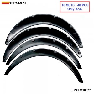 EPMAN 40 PCS/CARTON New Typer Universal Fender Flares Arch Wheel Eyebrow Protector/mudguards Sticker EPXLM10077-40PCS