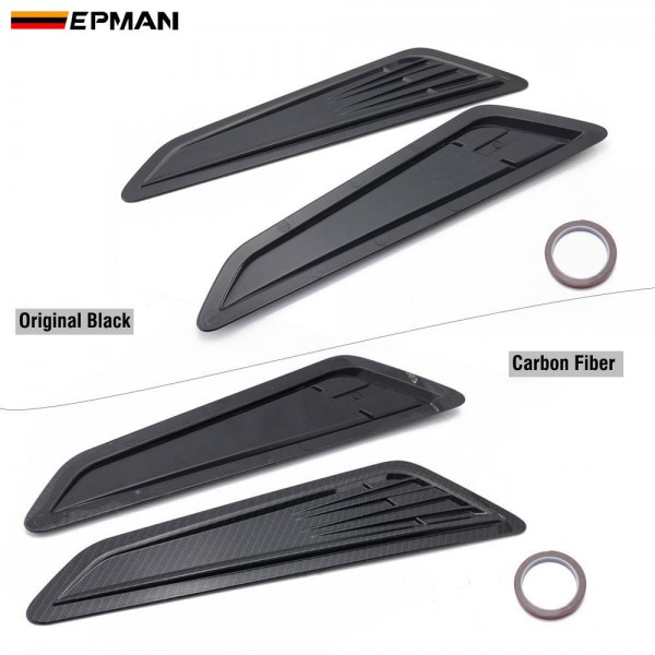 EPMAN 20SETS/CARTON SS Style Black Bonnet Hood Vent Scoop Covers Compatible with 2016 2017 2018 2019 2020 Chevy Camaro LT 1LT 2LT RS EPYQG2L-20T
