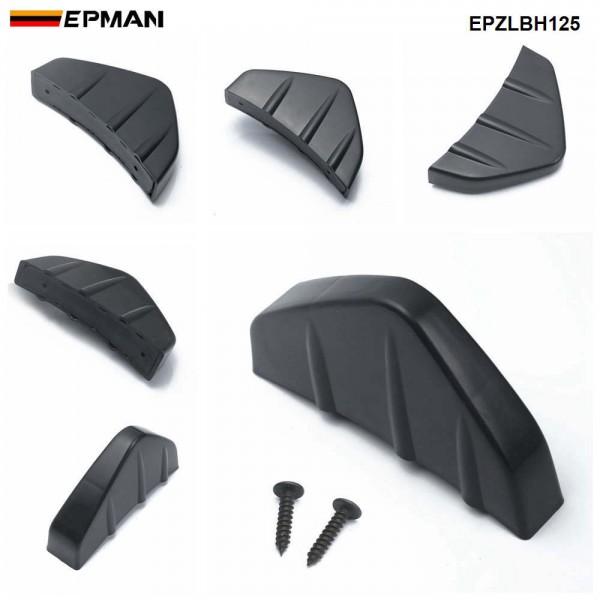 EPMAN 50SETS/CARTON Universal Modified ABS Rear Bumper Lower Air Diffuser Fin Splitter Body Spoiler Knife Kits 