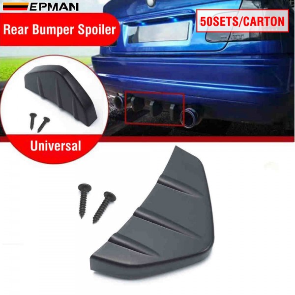 EPMAN 50SETS/CARTON Universal Modified ABS Rear Bumper Lower Air Diffuser Fin Splitter Body Spoiler Knife Kits 