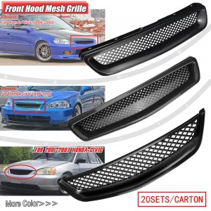 EPMAN 20SETS/CARTON Front Hood Grille Grill Air Flow Intake Mesh Fit for Honda Civic 1996-2003 JDM Type-R Style ABS Bumper Grille EPZW-20T