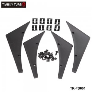 TANSKY - 4x Universal Universal Fit Front Car Style Front Bumper Lip Diffuser/Canard/Splitter TK-FD001