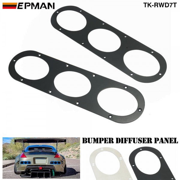 TANSKY Car Styling Universal Fitment Rear Bumper Air Diversion Diffuser Panel 2PCS TK-RWD7T